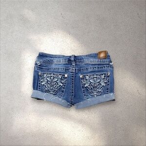 Wallflower Low Rise Micro Denim Shorts